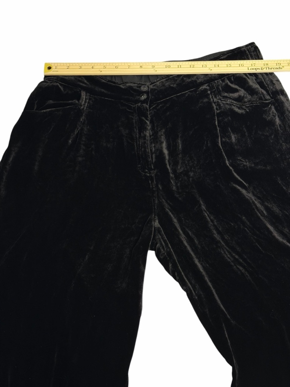 NWT Johnny Was Workshop Steffania Velvet Wide Leg Embroidered Pants XL - Picture 4 of 9